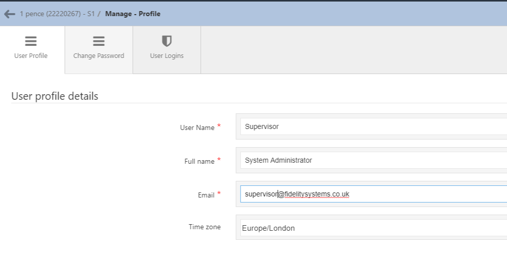 Screenshot 11.7 Profile details