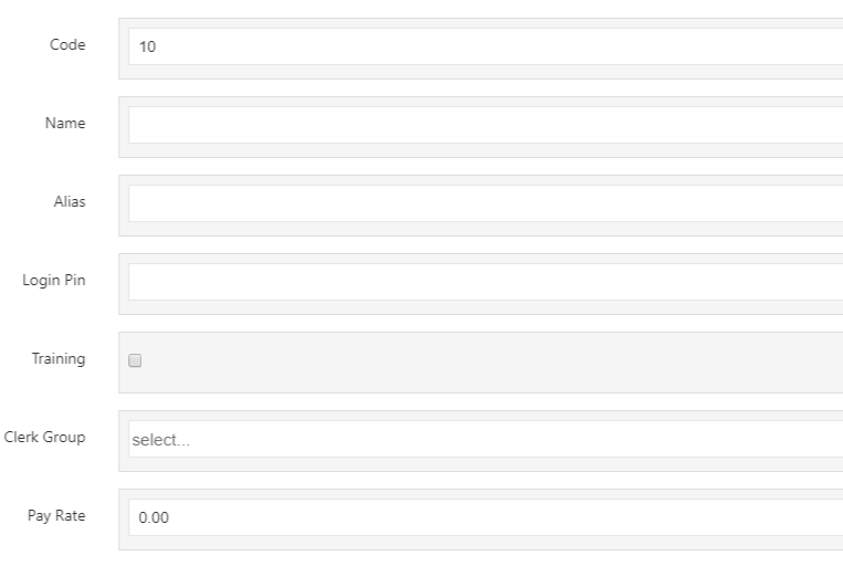 Screenshot 11.12 Adding clerks
