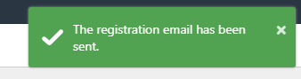 Registration email