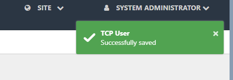 Clicking Save