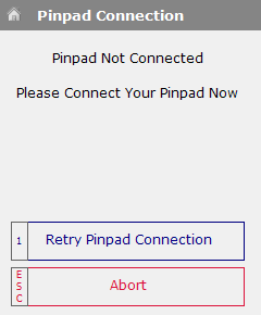 Pinpad Not Connected